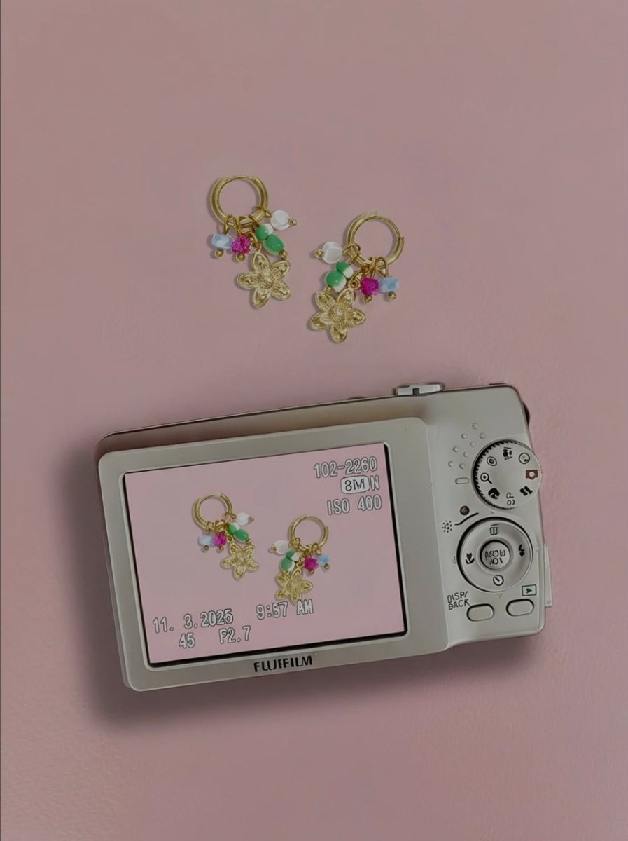 Blossom Beads Charm HoopsRojaluxe