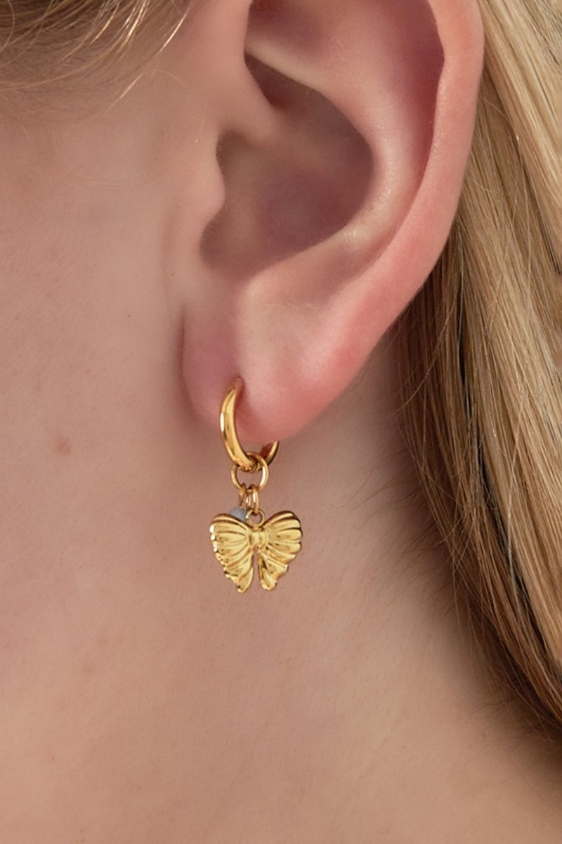 Bow Charm Hoops - 3 kleurenRojaluxe
