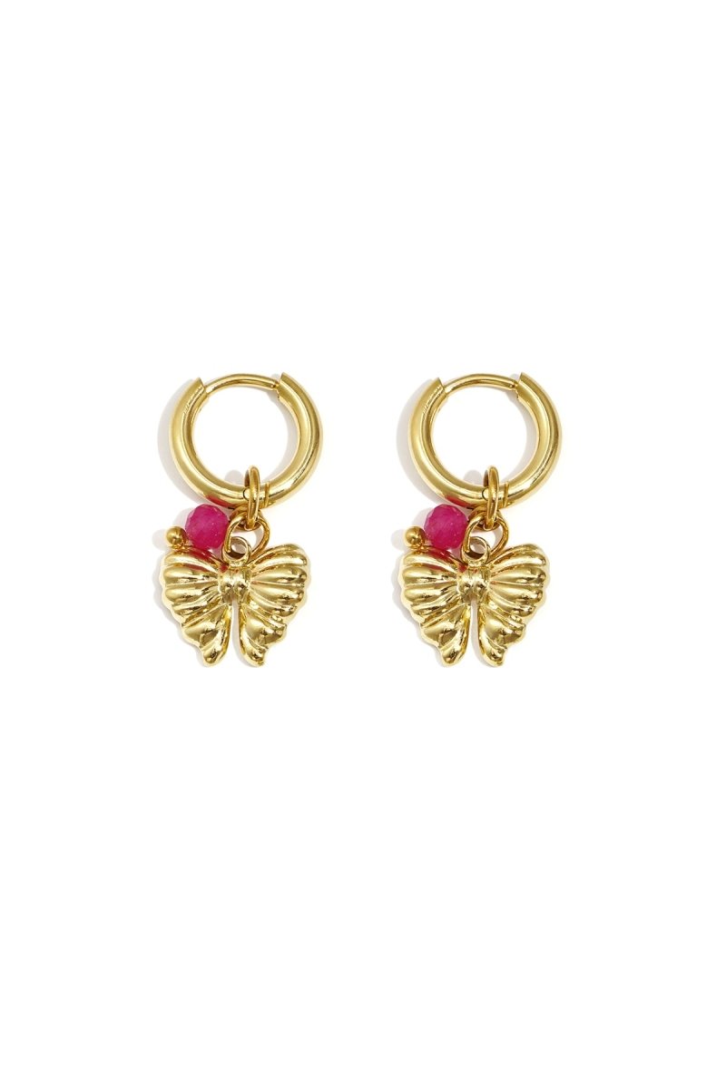 Bow Charm Hoops - 3 kleurenRojaluxe