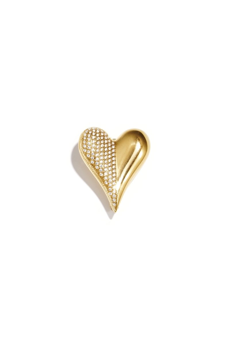 Broche in hart vorm met steentjesRojaluxe