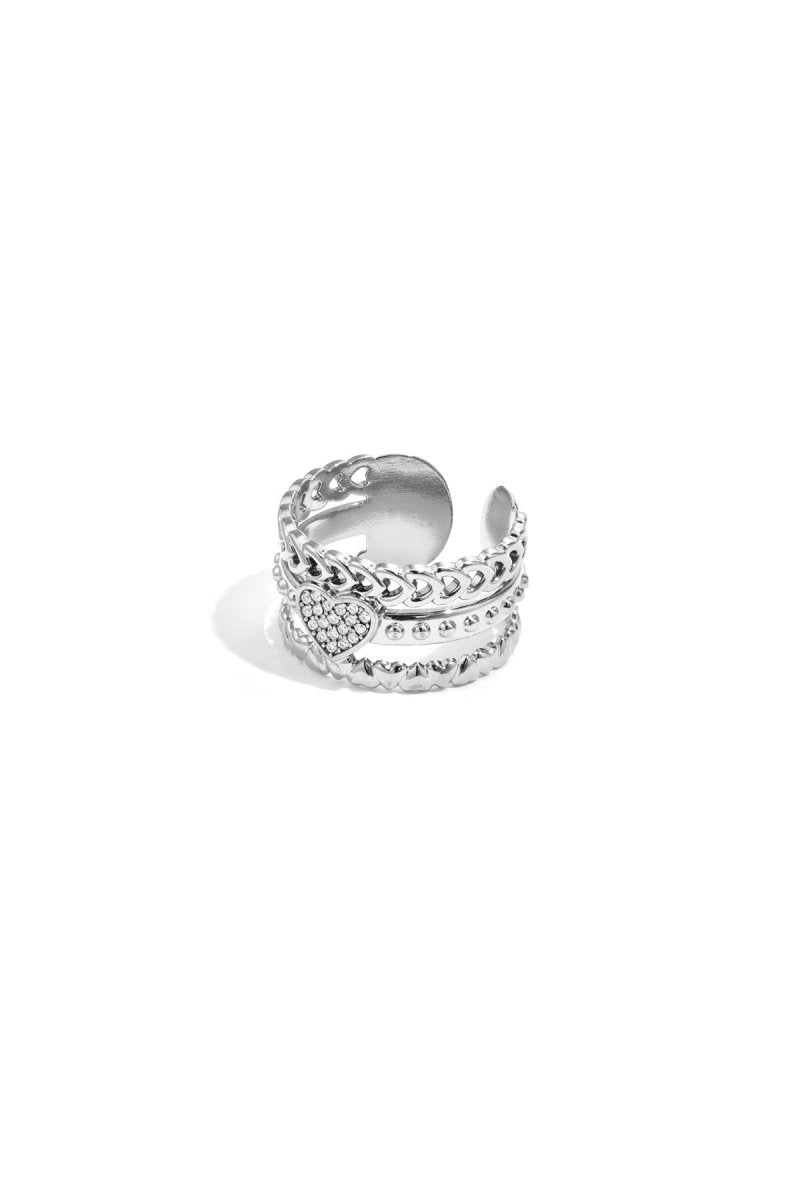 Charm Chain Heart Ring - 2 kleurenRojaluxe