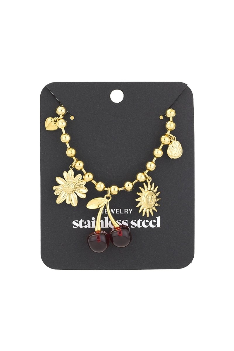 cherry crush ketting - 2 kleurenRojaluxe