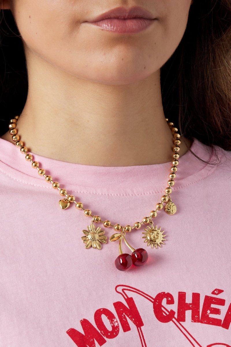 cherry crush ketting - 2 kleurenRojaluxe