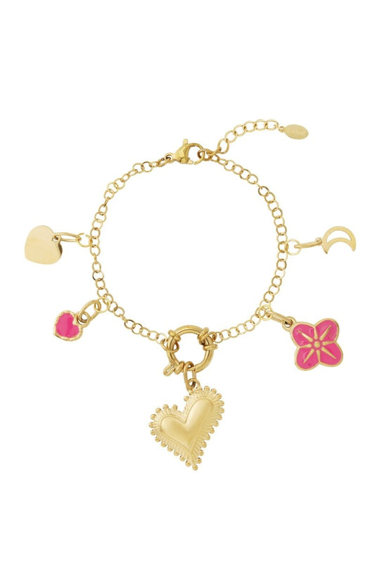 Chunky hart DIY armbandRojaluxe