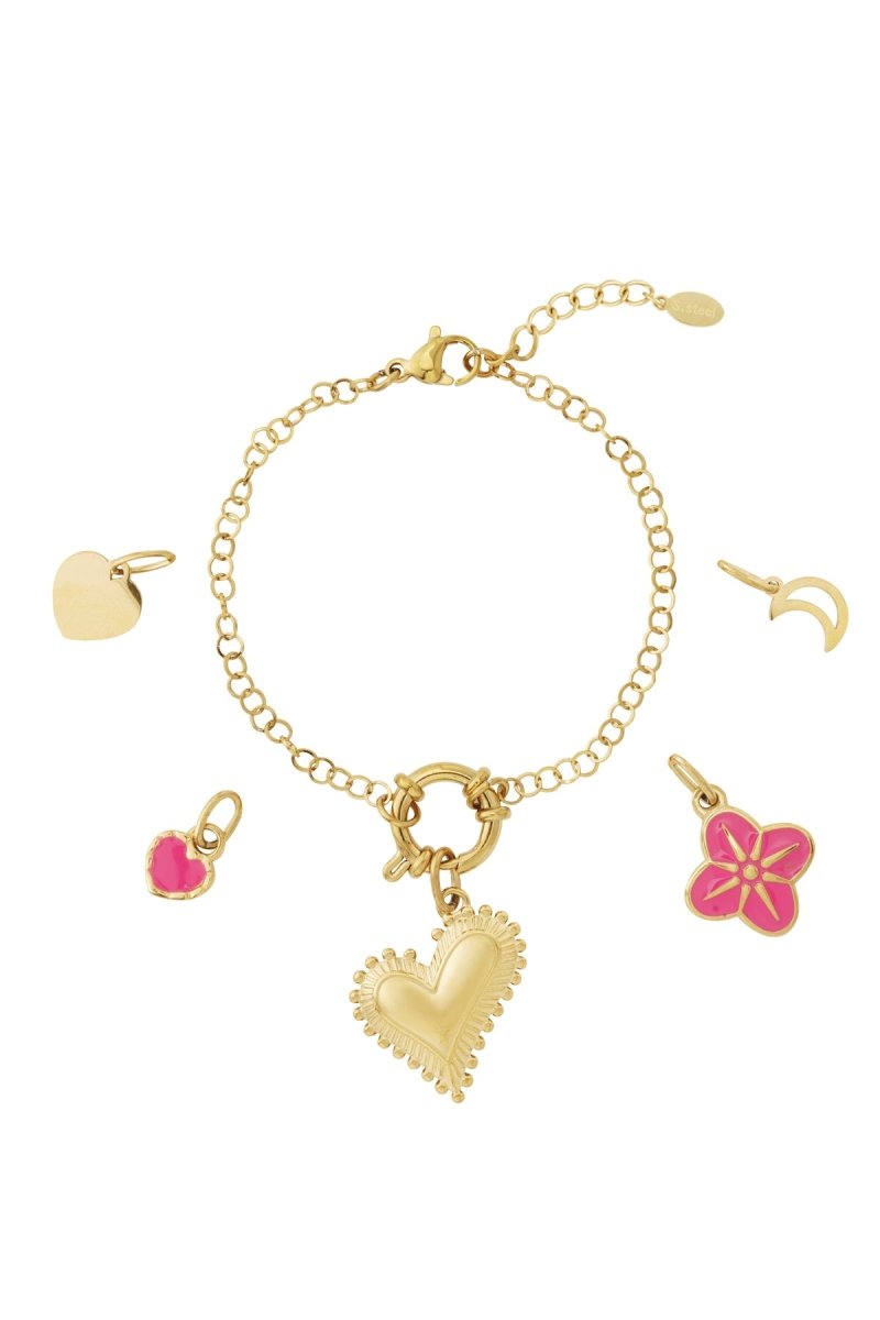 Chunky hart DIY armbandRojaluxe