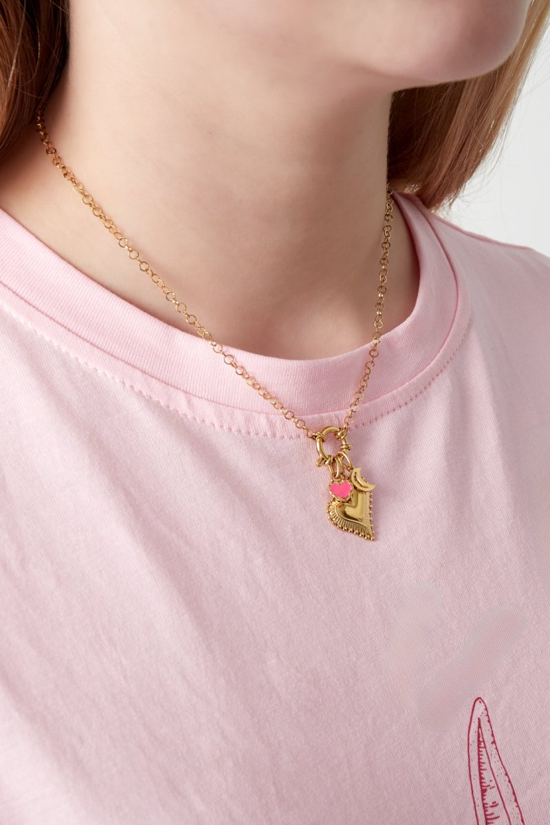 Chunky hart DIY kettingRojaluxe
