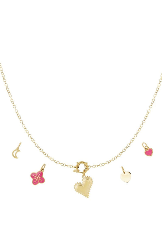 Chunky hart DIY kettingRojaluxe