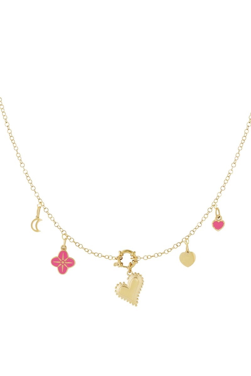 Chunky hart DIY kettingRojaluxe