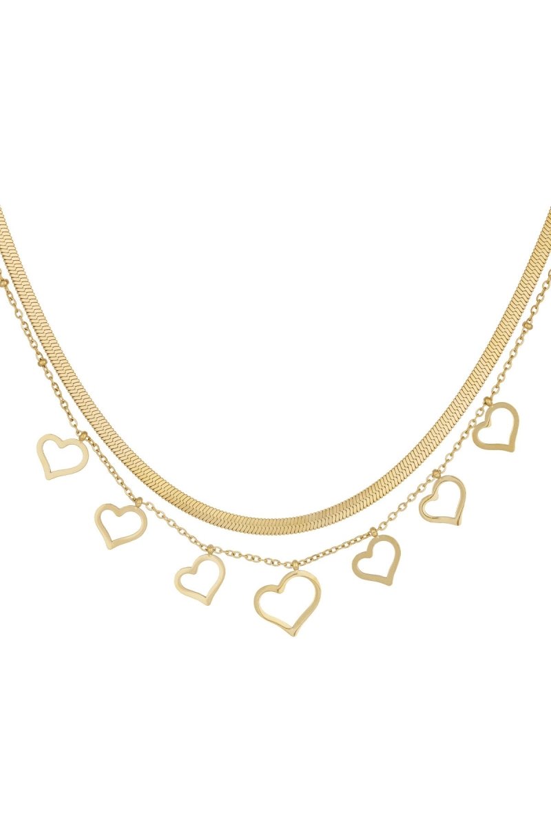 chunky heart kettingRojaluxe
