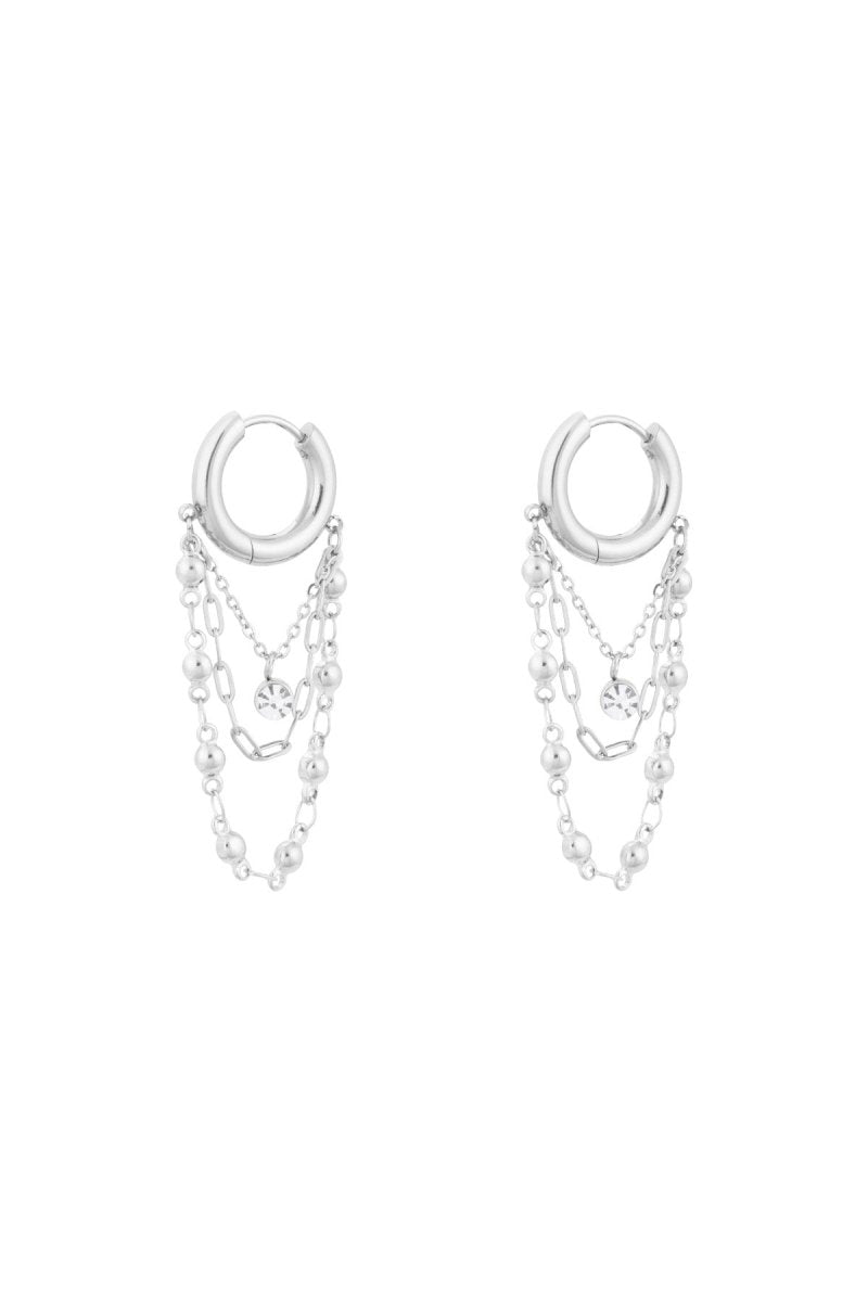 Crystal Chain Layer Hoops - 2 kleurenRojaluxe