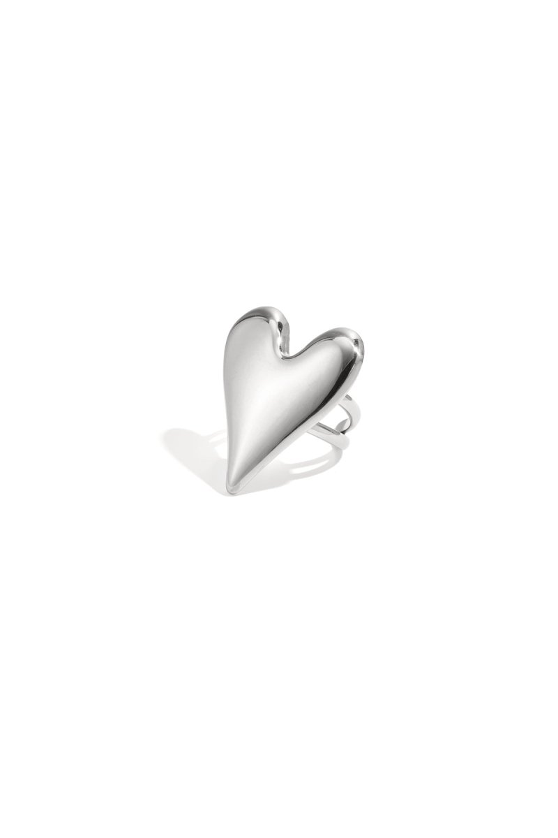 Curved Heart Statement Ring - 2 kleurenRojaluxe