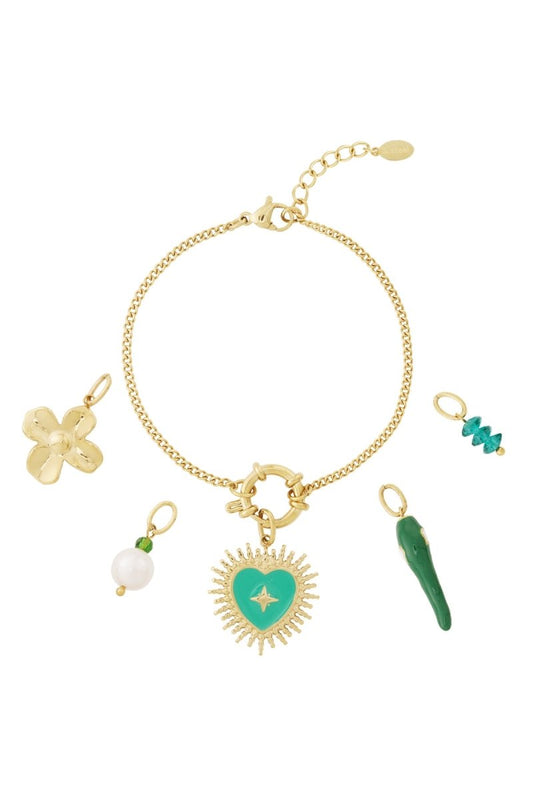 DIY armband van een groen hartRojaluxe