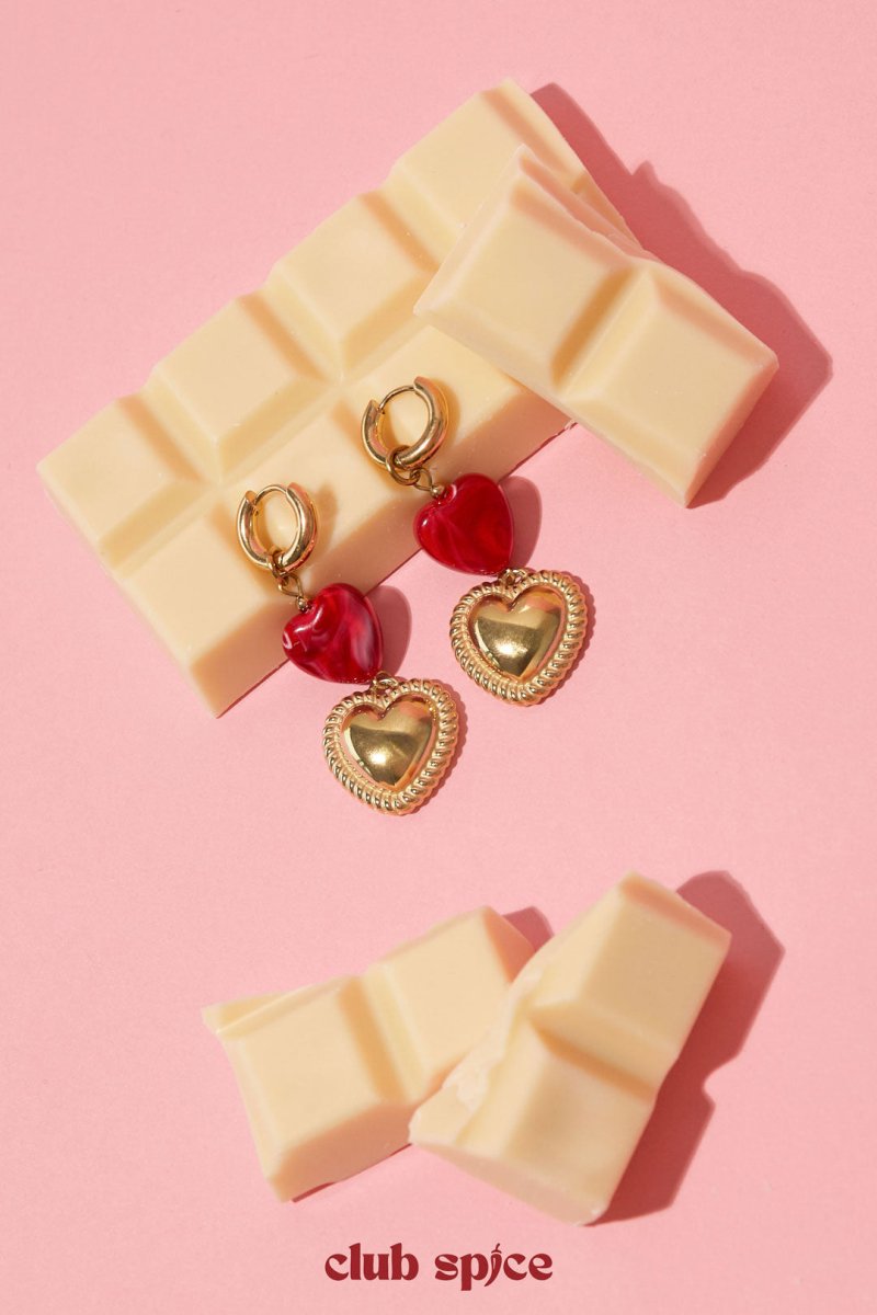 Double Heart Drop Earrings - 2 kleurenRojaluxe