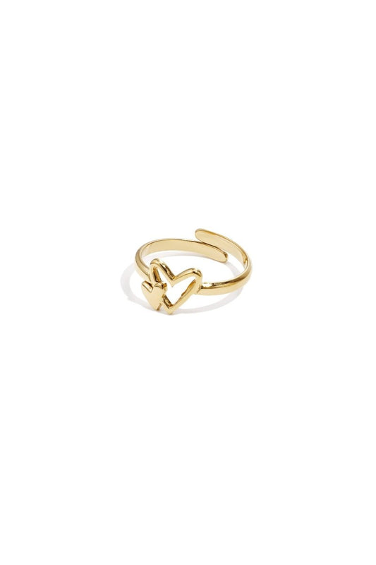 Double Heart RingRojaluxe