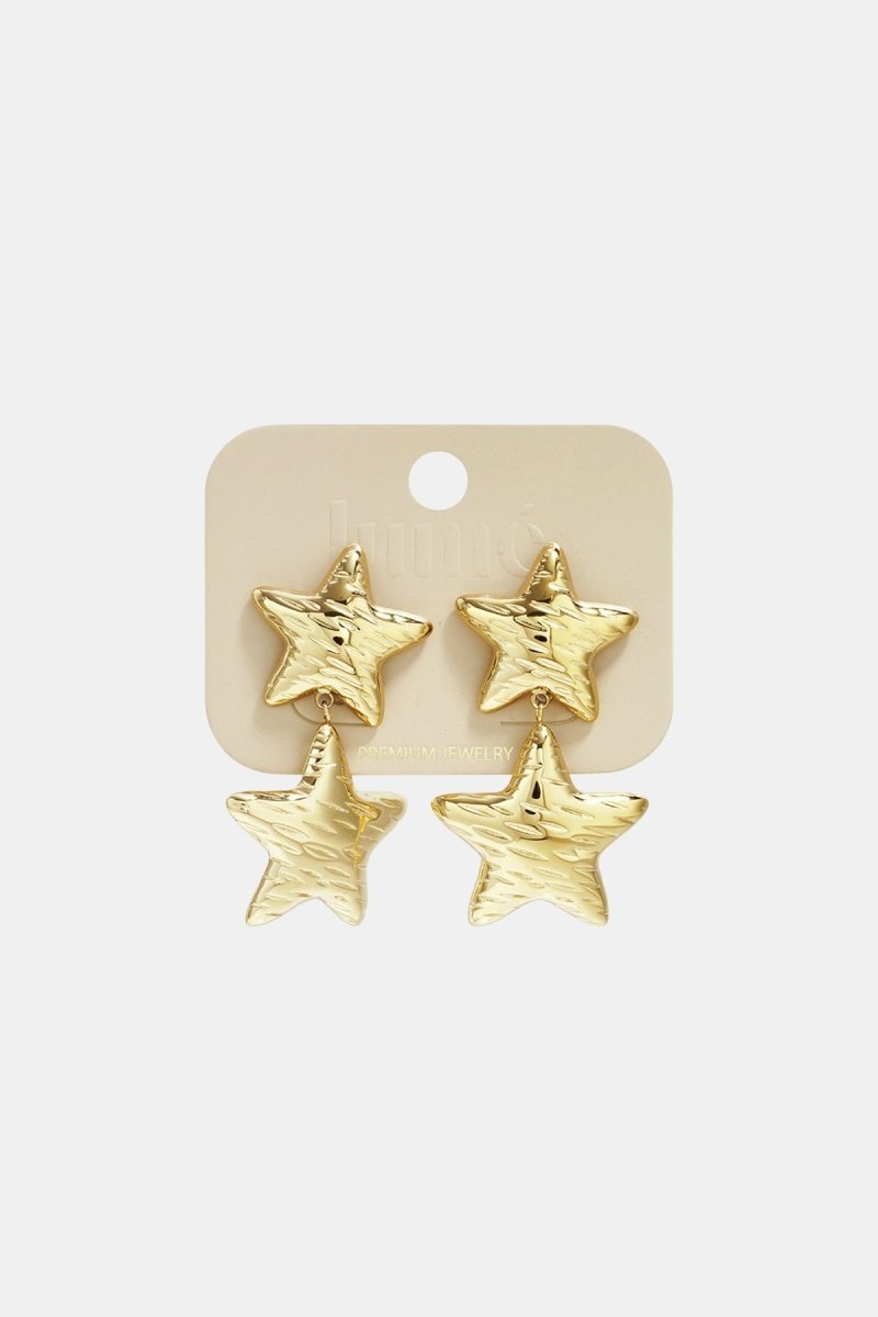 Double Star Drop Earrings - 2 kleurenRojaluxe