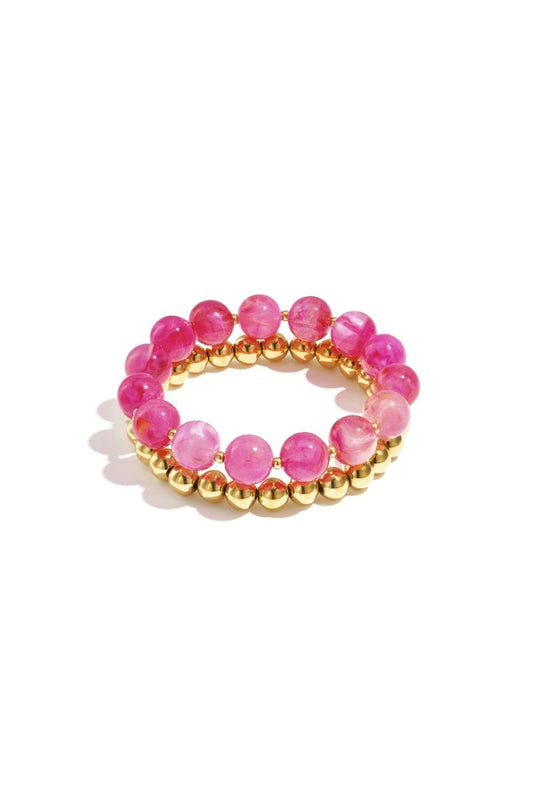 Dubbele armband met kralen - 4 kleurenRojaluxe