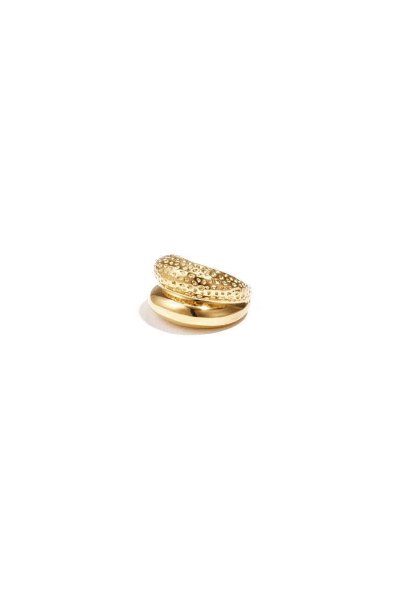 Dubbele ring met structuur zilverRojaluxe