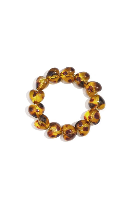 Elastische armband met hartvormige kralenRojaluxe