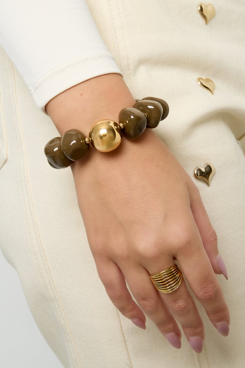 Elastische armband met kralen - 4 kleurenRojaluxe