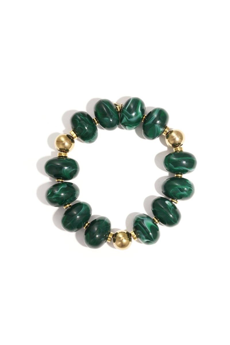 Elastische armband met marmerlook kralen - 5 kleurenRojaluxe