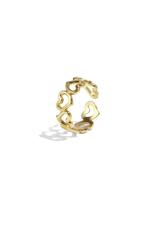 Elegante Hartjes Ring - 2 kleurenRojaluxe
