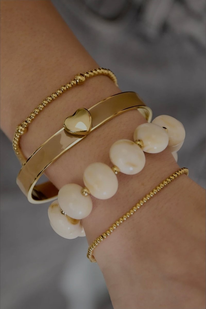 Enamel Heart Statement Bangle - 5 kleurenRojaluxe