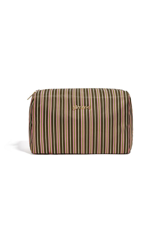 Make-up tasjes met strepen, eenvoudig, polyester, dagelijkse accessoires