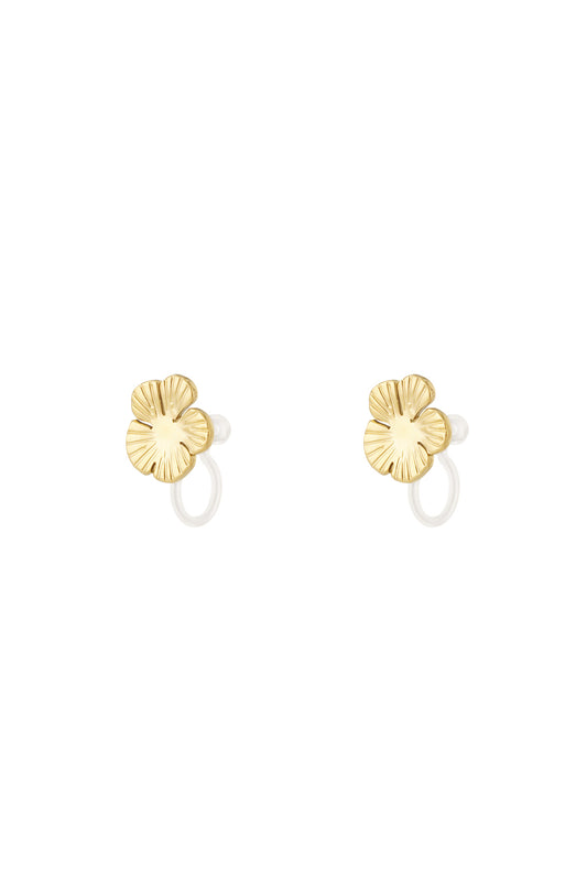 Bloem Clip Oorbellen