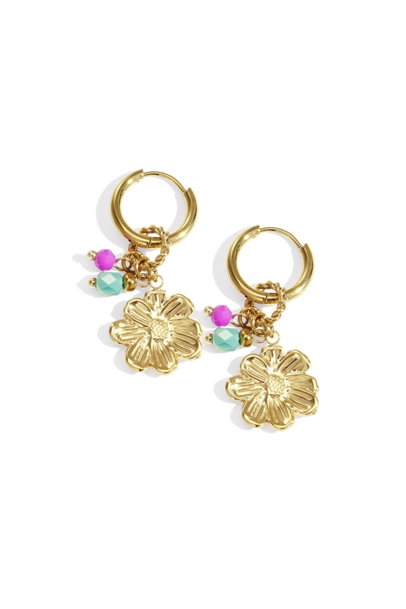 Flower Happy Charm oorbellenRojaluxe