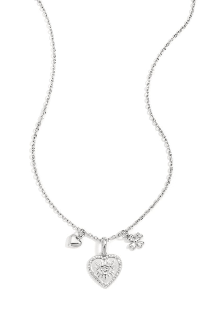 Gouden ketting met hart en bloem hangers - 2 kleurenRojaluxe