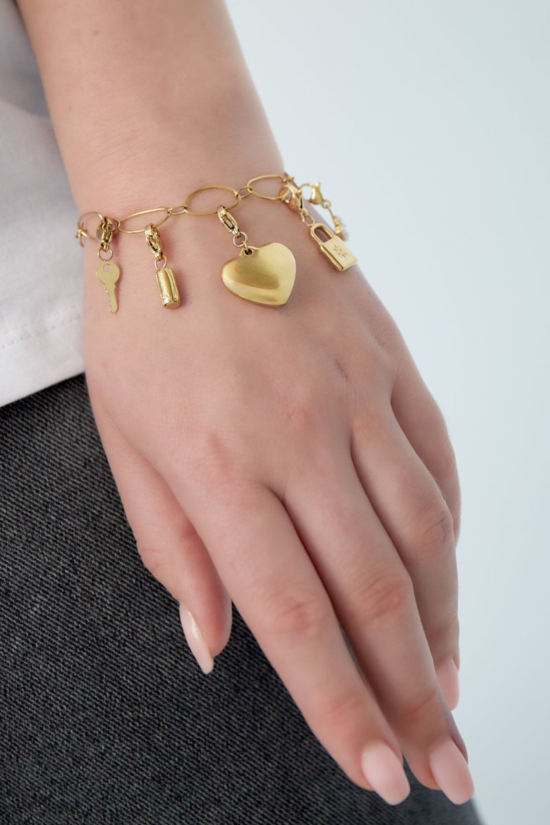Grote hart DIY armbandRojaluxe
