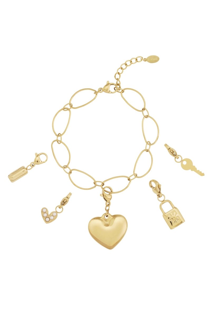 Grote hart DIY armbandRojaluxe