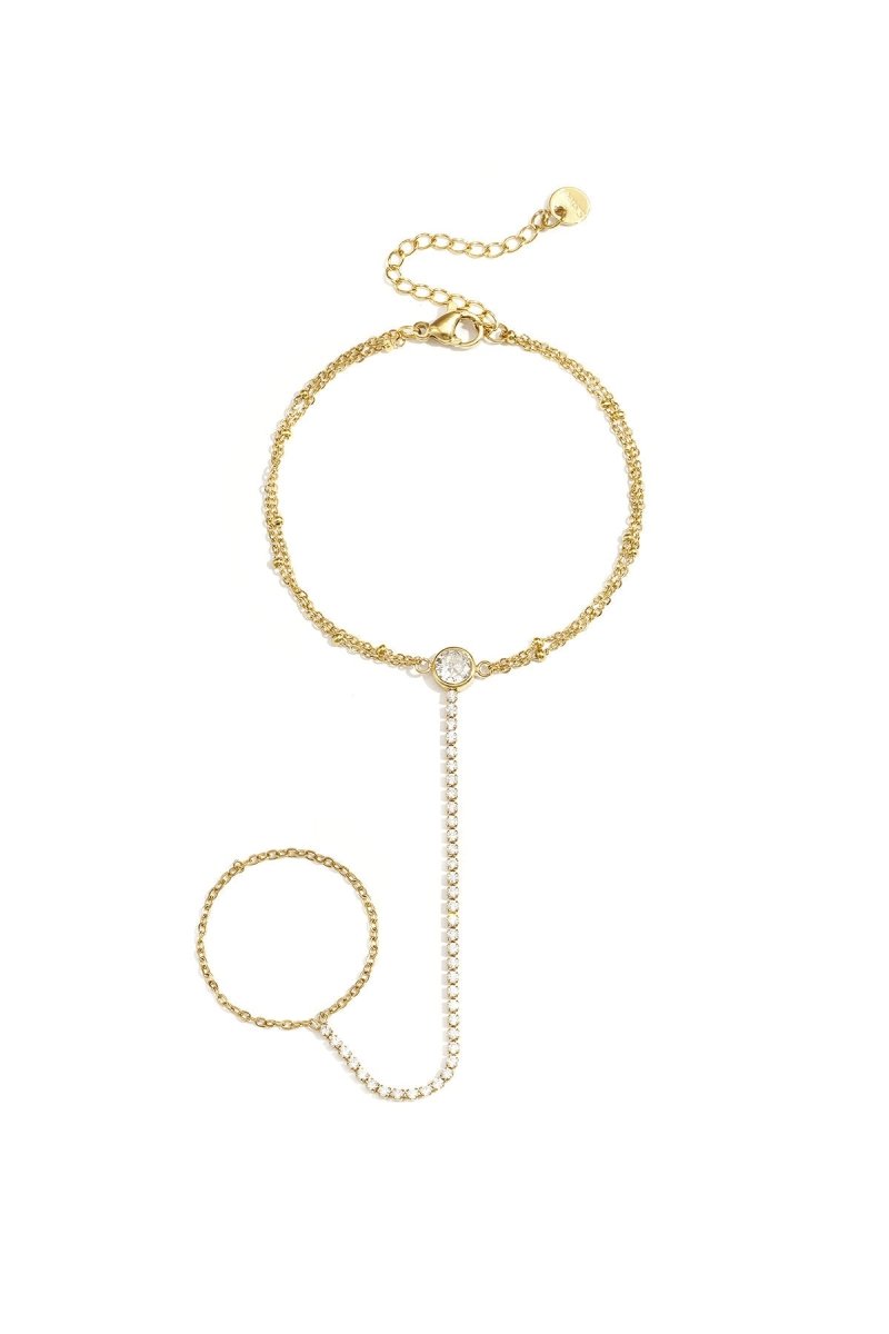 Handchain tennis-style met statement steenRojaluxe