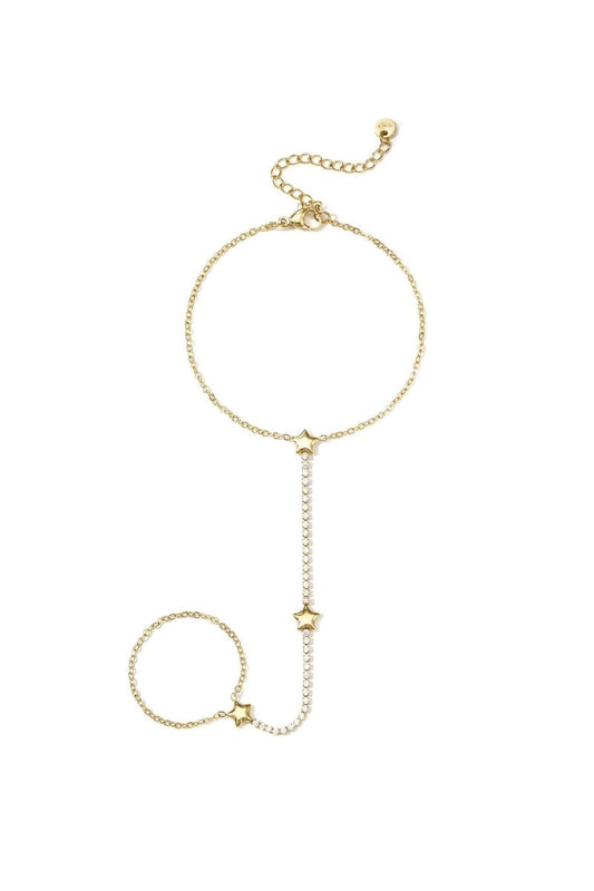 Handchain tennis-style met sterretjes - 2 kleurenRojaluxe