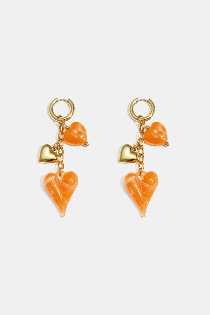Hartvormige Dangle Oorbellen - 3 kleurenRojaluxe