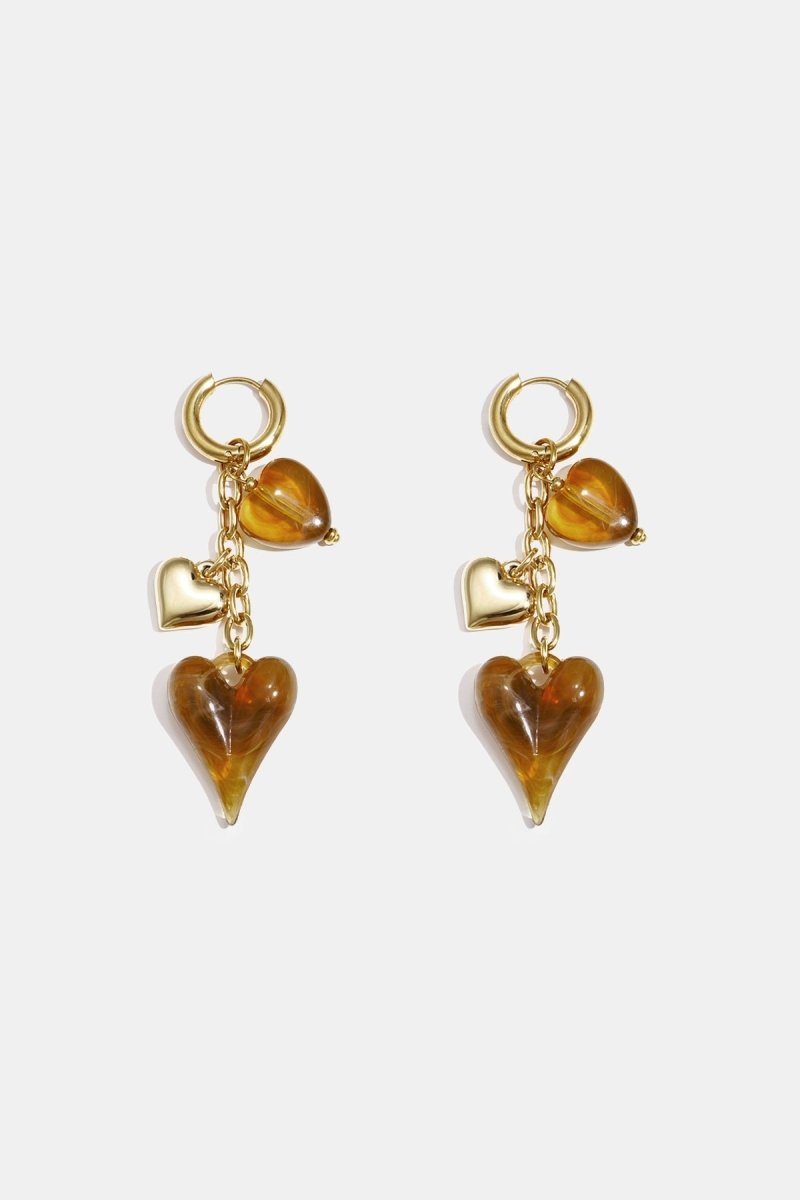Hartvormige Dangle Oorbellen - 3 kleurenRojaluxe