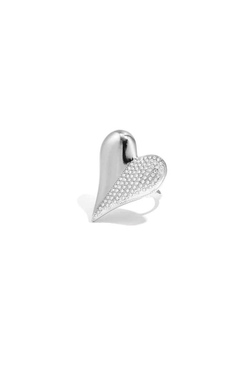 Hartvormige Statement Ring met strass - 2 kleurenRojaluxe