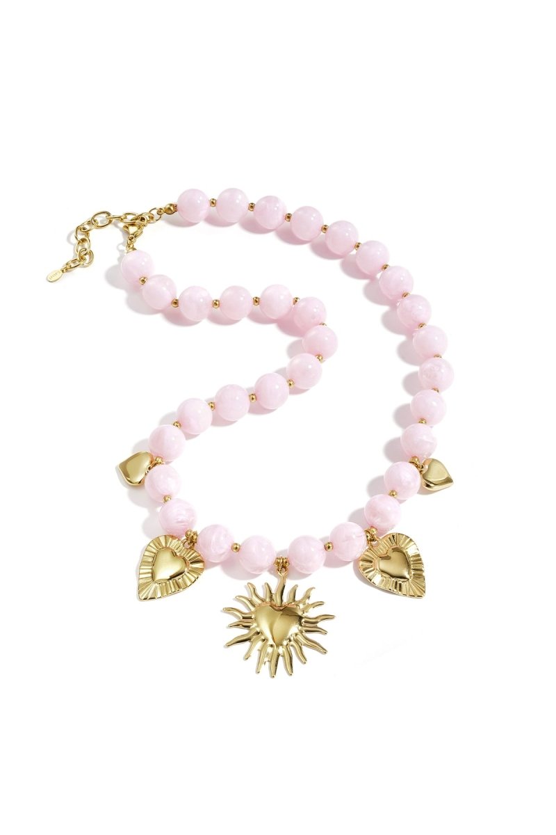 Ketting met Hart- en Zonbedels - 2 kleurenRojaluxe