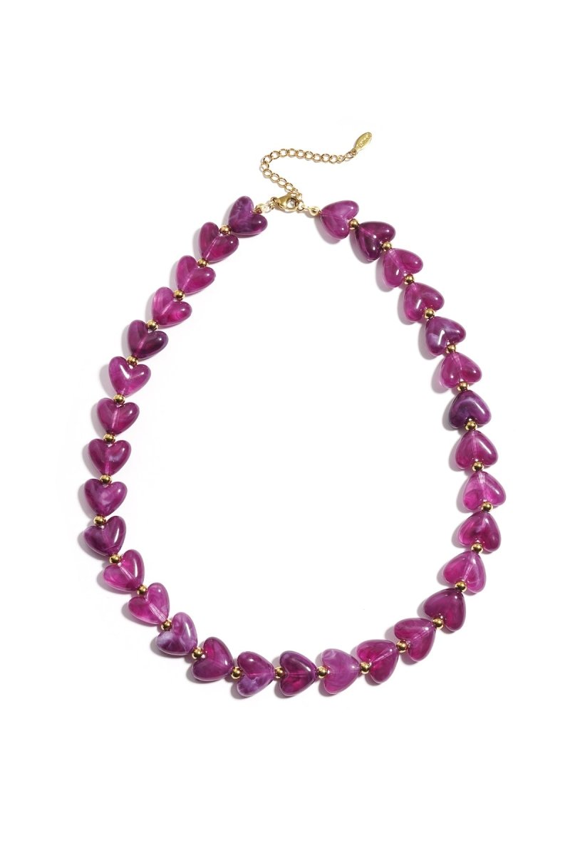 Ketting met hartvormige kralen - 6 kleurenRojaluxe