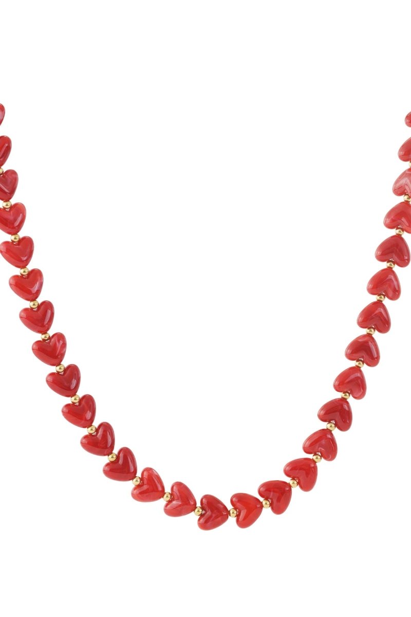 Ketting met hartvormige kralen - 6 kleurenRojaluxe