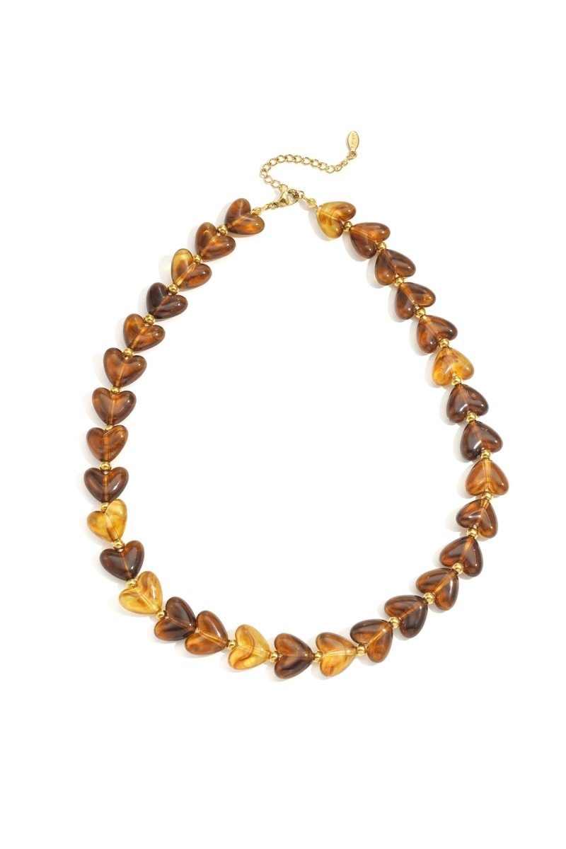 Ketting met hartvormige kralen - 6 kleurenRojaluxe