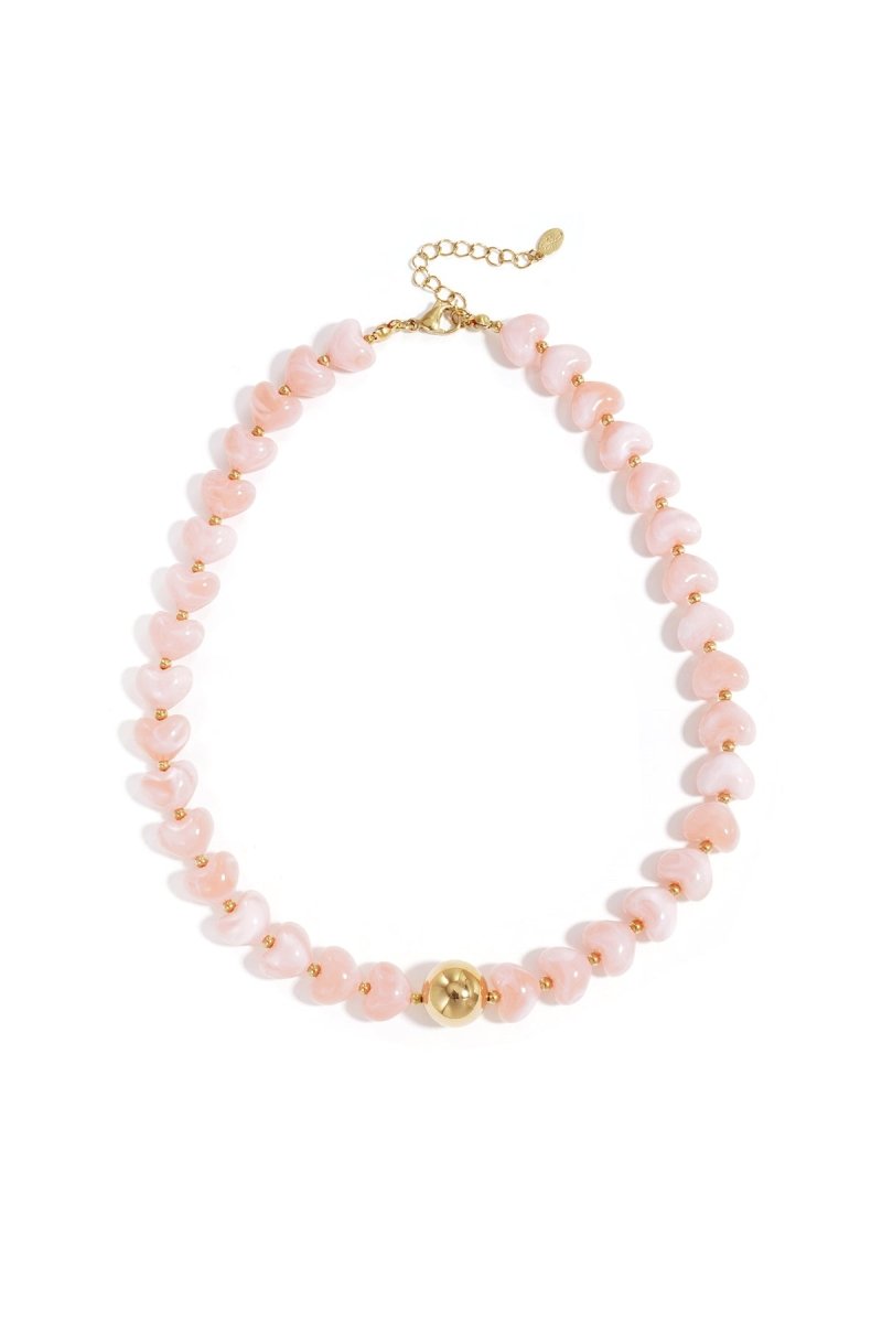 Ketting met hartvormige kralenRojaluxe
