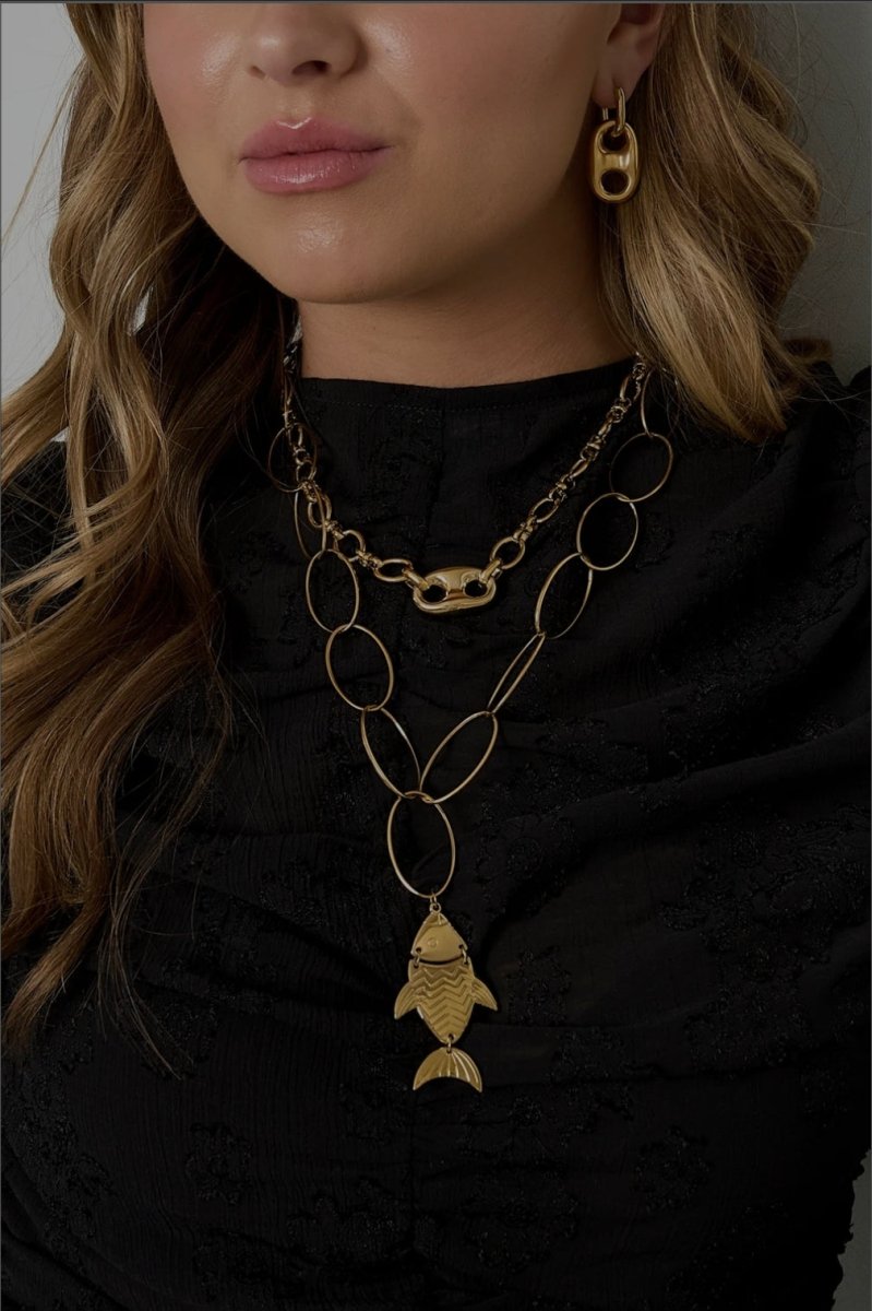 Ketting met knop detailRojaluxe