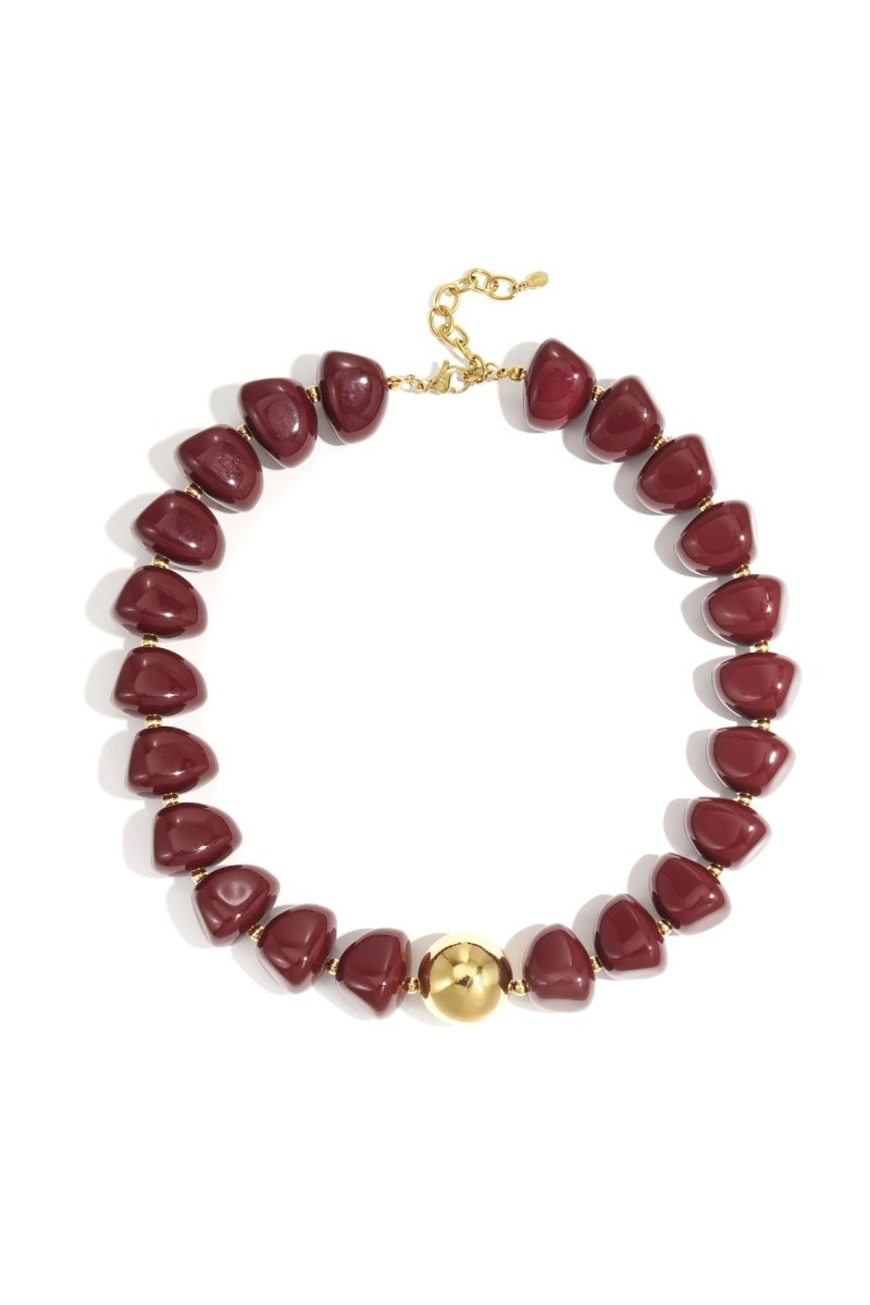 Ketting met kralen en gouden detail - 4 kleurenRojaluxe