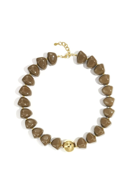Ketting met kralen en gouden detail - 4 kleurenRojaluxe