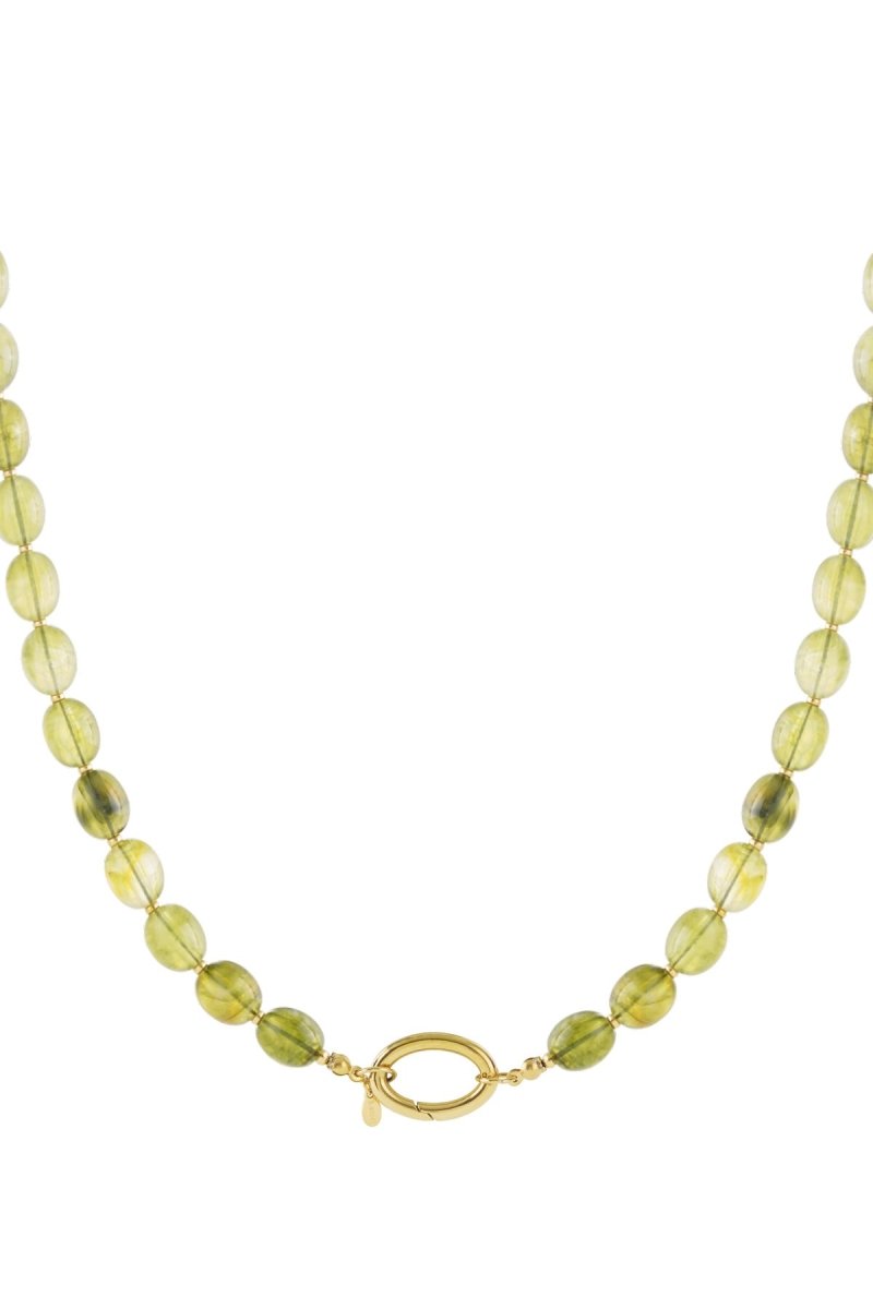 Ketting met kralen en gouden sluiting - 5 kleurenRojaluxe