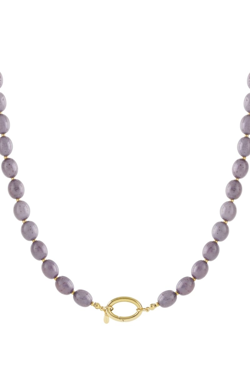 Ketting met kralen en gouden sluiting - 5 kleurenRojaluxe