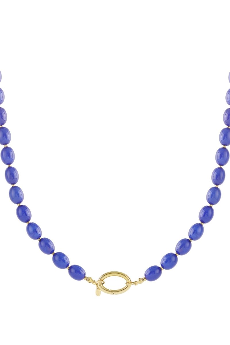 Ketting met kralen en gouden sluiting - 5 kleurenRojaluxe