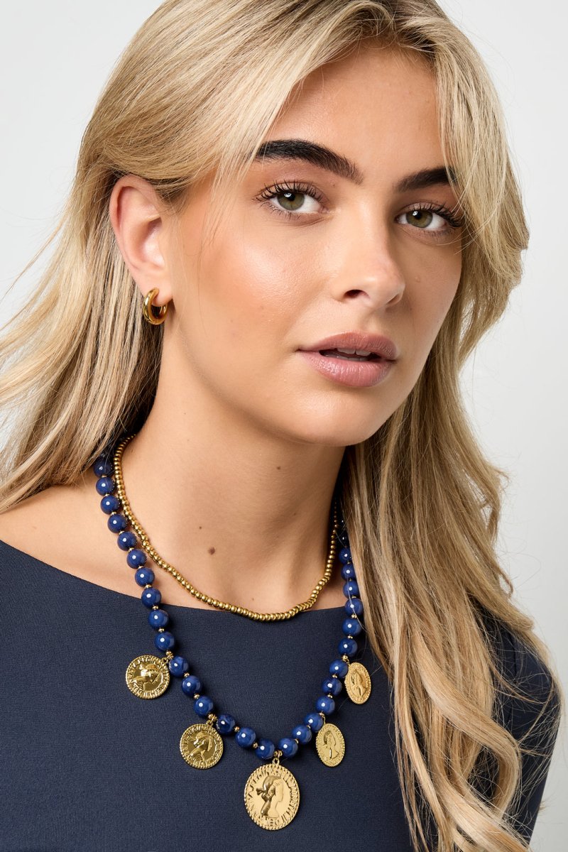 Ketting met munthangers - 2 kleurenRojaluxe