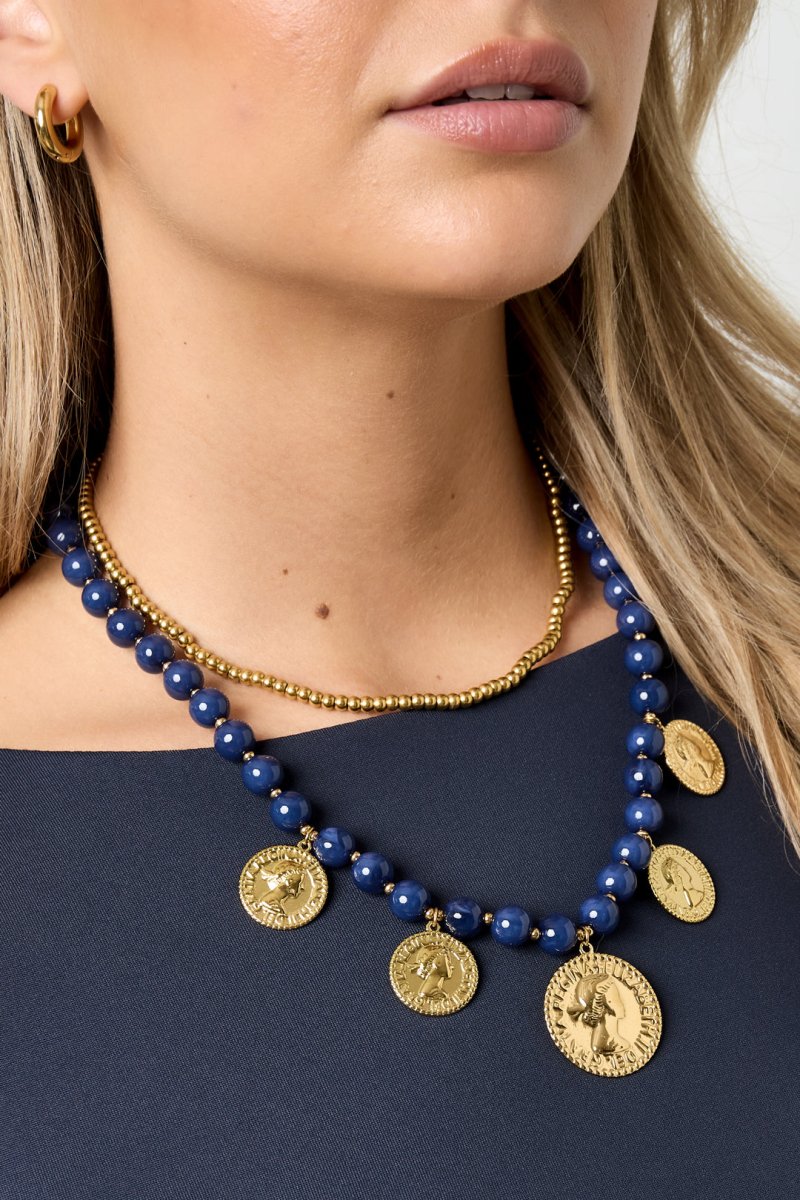 Ketting met munthangers - 2 kleurenRojaluxe